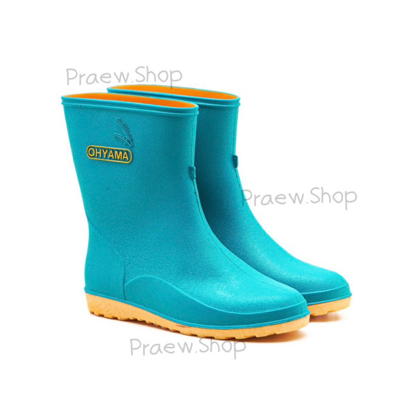 บูทลุยสวน รองเท้าบู๊ท Ohyama รุ่น B008 พื้นเรียบ สูง 8"