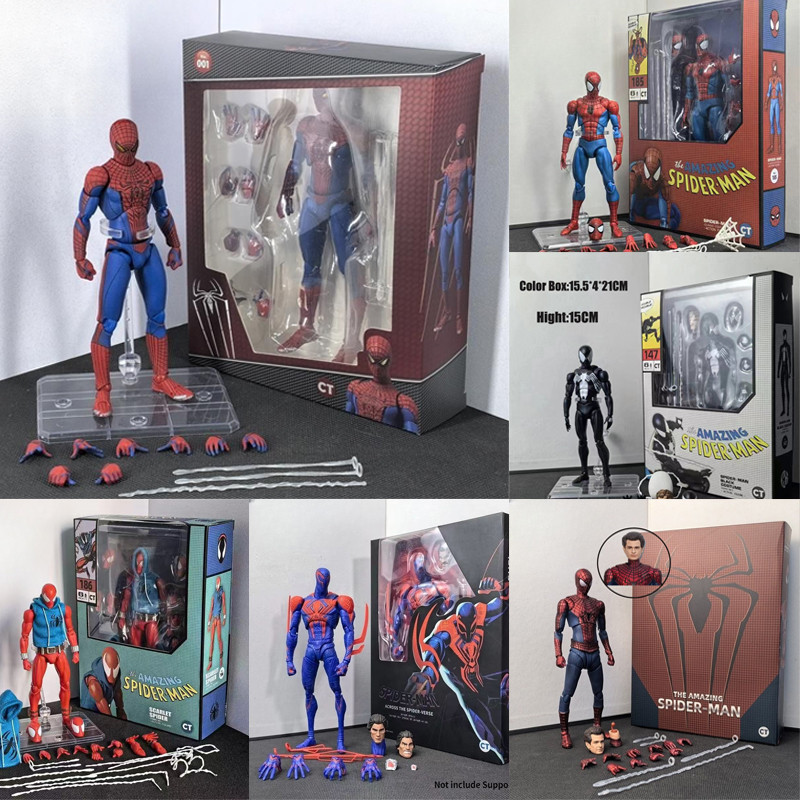 Mafex 001 Andrew Garfield Ct ของเล่น Amazing Spiderman Action Figure Spiderman Tobey Magueire Ben Re