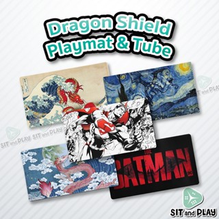 Dragon Shield - Playmat &amp; Tube - แผ่นรองเล่นการ์ดเกม/เม้าส์ และ กระบอกลายเดียวกัน ลิขสิทธิ์แท้ 100%