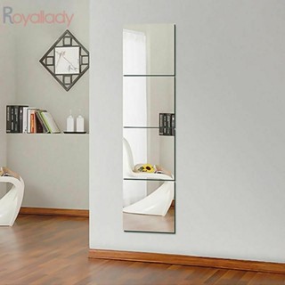 #ROYALLADY#Mirror สติกเกอร์กระจก ทรงสี่เหลี่ยม ขนาด 10 X 10 ซม. 10 ซม. สําหรับตกแต่งผนังบ้าน