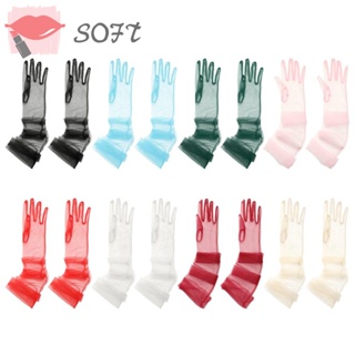 Softness ถุงมือยาว แบบสวมนิ้วมือ สําหรับเจ้าสาว งานพรอม งานพรอม 1 คู่