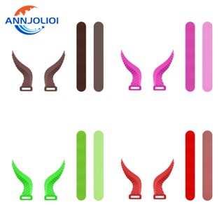Ann แตรหูวัว 3D พร้อมสายคล้อง ปรับได้ สําหรับตกแต่งหูฟัง 3D