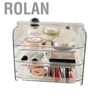 Rolan 3 Tier Makeup Organizer Transparency Acrylic Dustproof Vanity Countertop with Handle for Woman