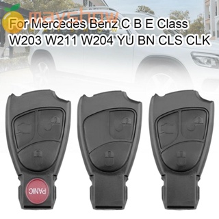 Mayshow เคสรีโมตกุญแจรถยนต์ ABS ติดตั้งง่าย 2 3 4 ปุ่ม สีดํา สําหรับ Benz C B E Class W203 W211 W204 YU BN CLS CLK