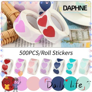 Daphne สติกเกอร์ฉลาก รูปหัวใจ เครื่องเขียน สําหรับตกแต่งบ้าน 500 ชิ้น