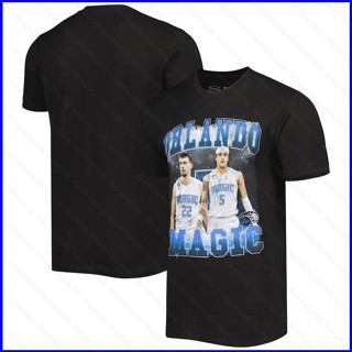 เสื้อยืดแขนสั้น ลายทีมบาสเก็ตบอล GP1 Banchero Wagner Orlando Magic Jersey พลัสไซซ์ PG1 สีดํา