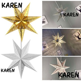 Karen โคมไฟกระดาษ รูปดาว สําหรับตกแต่งปาร์ตี้คริสต์มาส
