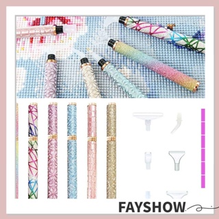 Fay ปากกาปักครอสติชคริสตัล กันลื่น DIY สําหรับตกแต่งเล็บ