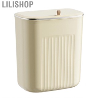 Lilishop Waste Bins  Easy Use Aesthetic Space Saving Rugged Wide Application Hanging Trash Can with Lid for Living Rooms