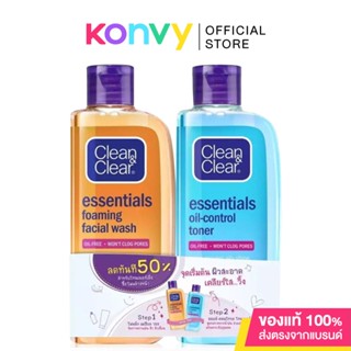 Clean &amp; Clear Special Pack Foaming Facial 100ml + Oil Toner 100ml เซทคุมมัน ดูแลผิว.