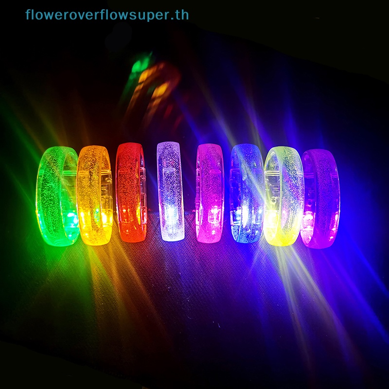 Fsth สายรัดข้อมือ มีไฟ LED เรืองแสง 7 สี สําหรับตกแต่งปาร์ตี้ เชียร์คอนเสิร์ต