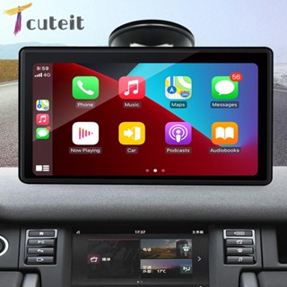 Tcuteit เครื่องส่งสัญญาณวิทยุ FM ไร้สาย 7 นิ้ว USB TF สําหรับรถยนต์ Android