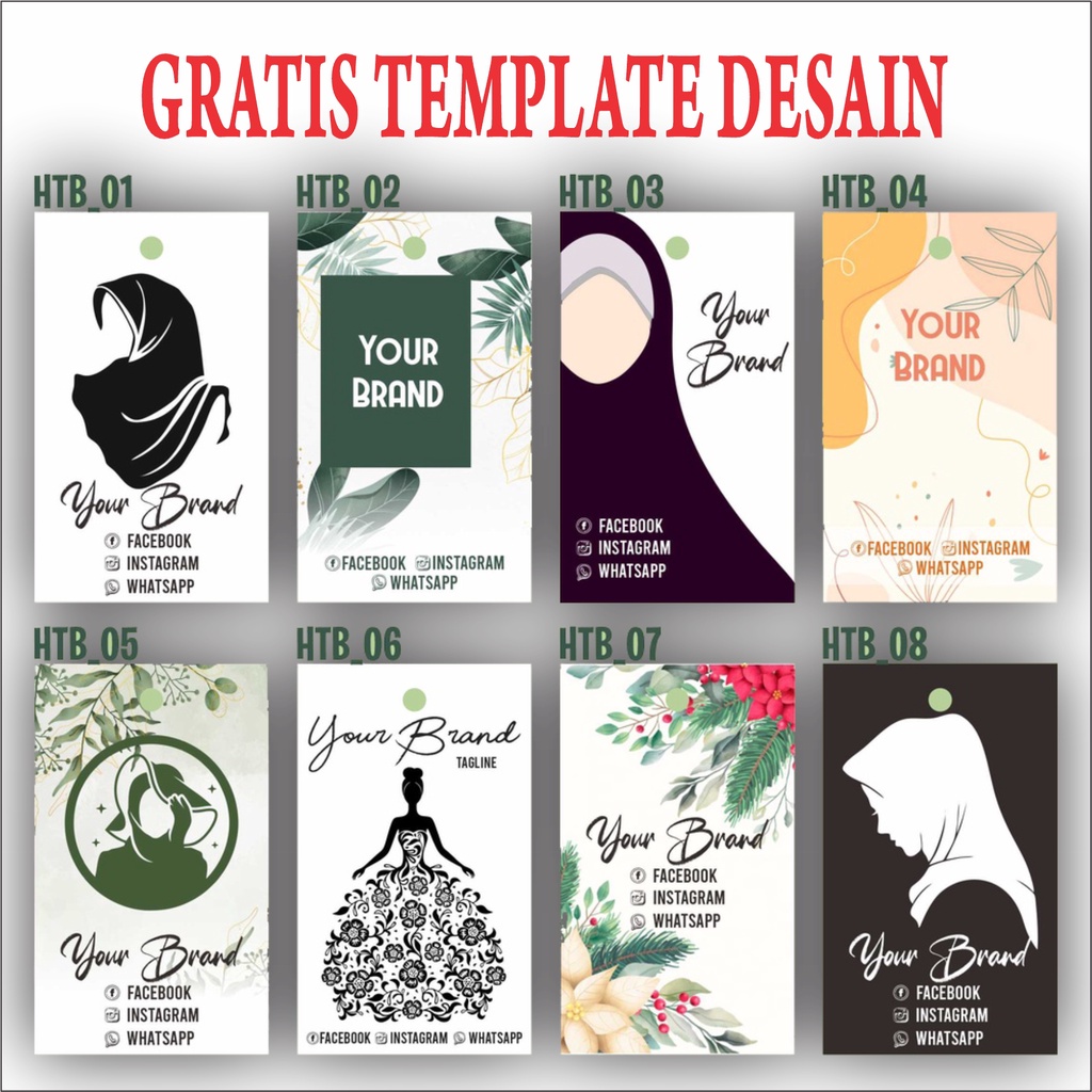 Mini Hang Tag 2.5x5cm Clothes Hangtag Hijab Hang Tag Custom Hangtag