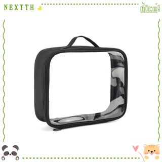 Nextth กระเป๋าเครื่องสําอาง Pvc แบบใส มีซิป สําหรับเดินทาง