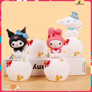 พร้อมสต็อก Sanrio Toy Kuromi Night Lights เดสก์ท็อปตกแต่งโคมไฟของเล่นเด็กการ์ตูน Ethylene โดดเด่น_th