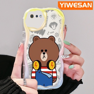 เคสโทรศัพท์มือถือใส แบบนิ่ม ลายการ์ตูนหมี กันกระแทก สําหรับ Realme C2 C2S OPPO A1K