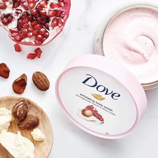 DOVE (225g) ice Cream Body Scrub/ BODY CREAM Exfoliating Body Polish Seeds Body Scrub/ Dry skin body cream lotion