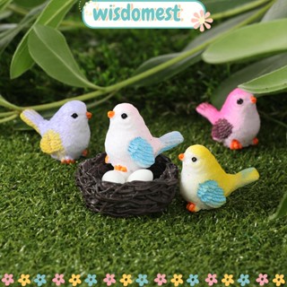 WISDOMEST ฟิกเกอร์นกจิ๋ว สําหรับตกแต่งสวน ขนาดเล็ก