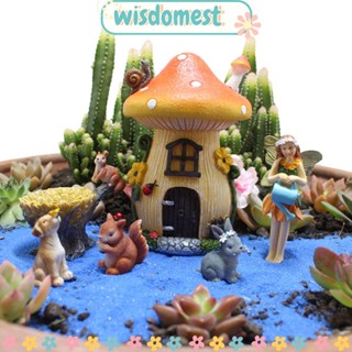 Wisdomest ฟิกเกอร์เรซิ่น รูปโนม ขนาดเล็ก สําหรับตกแต่งบ้าน ระเบียง สวน