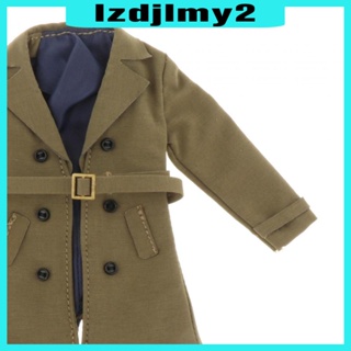 [Lzdjlmy2] ฟิกเกอร์ Trench Coat สเกล 1:12 พร้อมเข็มขัด สไตล์คลาสสิก 6 นิ้ว อุปกรณ์เสริมแฟชั่น สําหรับผู้ชาย