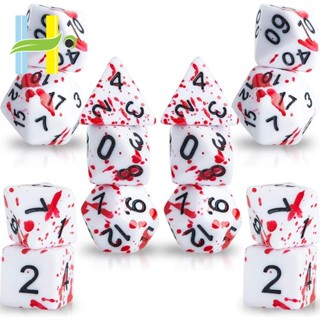 ชุดลูกเต๋าหลายเหลี่ยม 7 มิติ สําหรับเล่นเกม RPG DND Role Playing Dice 14 ชิ้น