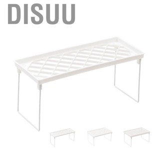 Disuu Dormitory Storage Shelf Strong PP Metal Foldable Design Simple Style Desktop Display for Home Office