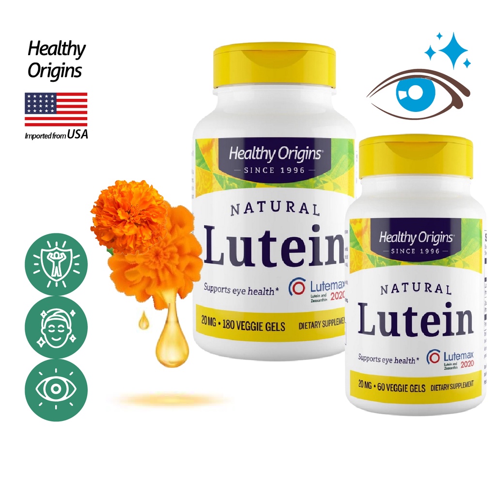 เฮลท์ตี้ ออริจินส์ ลูทีน 20 mg + ซีแซนทีน (60|180) เม็ด วิตามินตา Healthy Origins Lutein + Zeaxanthin / กินร่วมกับ แอ...