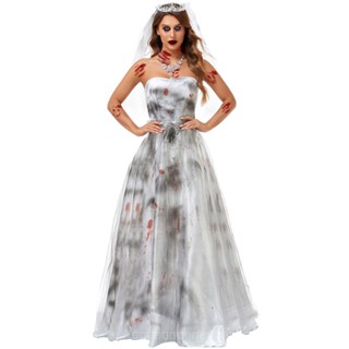 [0709]SZMRP- M-XL New Splash Blood Zombie Spiritual Love Europe and America Cross Border Ghost Clothes Cos Dress Drama  Costumes Costume  Role-playing  Stage play  masquerade Fancy