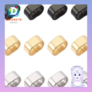 Diachath จี้ลูกปัดสเตนเลส ทรงสี่เหลี่ยมผืนผ้า 3 สี สีเงิน สีดํา สําหรับทําเครื่องประดับ สายรัดข้อมือ