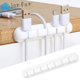 Janfat ที่ม้วนเก็บสายเคเบิล ซิลิโคน แบบยืดหยุ่น มีกาวในตัว