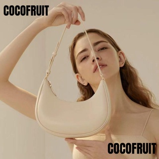 Cocofruit กระเป๋าสะพายไหล่ สะพายข้าง ใต้วงแขน หนัง PU ขนาดเล็ก สีพื้น แฟชั่นสําหรับผู้หญิง