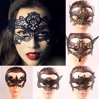 0908WSJ European and American Mysterious Half-Face Eye Mask Goddess Sexy Sexy Charm Black More than Lace Mask Halloween Ornament QFFB