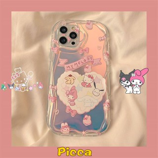 เคสโทรศัพท์มือถือ ขอบโค้ง ลายการ์ตูนเฮลโลคิตตี 3D สําหรับ Redmi 12C A2 9C NFC 12 9 A1 9T 10A 10 9A 10C Note 10s 11 9 8 11s 12 10 Pro Max Poco M3 Mi 12 11 Lite เคสการ์ดเลเซอร์