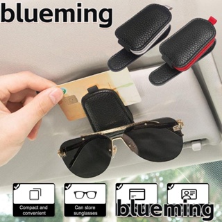 Blueming2 ที่แขวนแว่นตากันแดดในรถยนต์ หนัง PU คลิปที่บังแดด อุปกรณ์เสริมภายในรถยนต์ แบบสากล ที่แขวนแว่นตา อัตโนมัติ