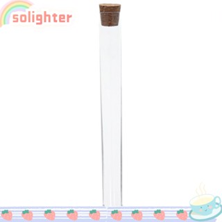 Solighter หลอดทดลองวิทยาศาสตร์ พลาสติกใส 16x150 มม. พร้อมจุกไม้คอร์ก 23 มล. 10 ชิ้น