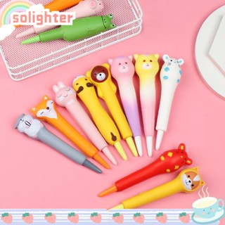Solighter ปากกาเจลลดความเครียด 0.5 มม. สีดํา