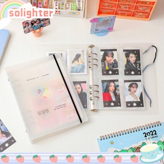 Solighter สมุดไดอารี่พลาสติกใส ขนาด A5 แนวสร้างสรรค์ สําหรับใส่รูปภาพ เครื่องเขียน แพลนเนอร์ แพลนเนอร์ แพลนเนอร์ จดบันทึก