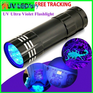 Lumiparty ไฟฉาย 9 Uv Led อัลตราไวโอเลต อเนกประสงค์ เรืองแสง ขนาดเล็ก แบบพกพา กลางแจ้ง