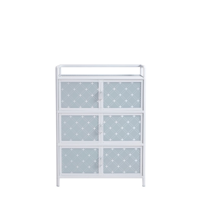GlobalHouse CROWN ตู้อเนกประสงค์ 40x79x108 ซม. ALANO-02 สีขาว สินค้าของแท้คุณภาพดี