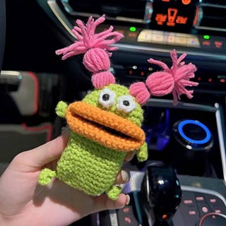 [Finished Product] Niche Creative Cartoon Car Key Case Sausage Mouth Wool Automobile Hanging Ornament Buckle Key Case Cover qwKU