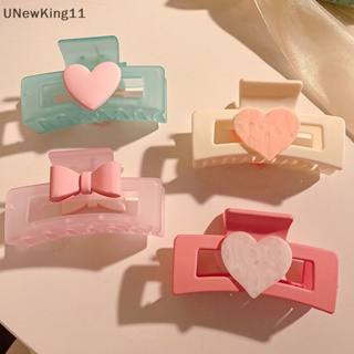 Unewking กิ๊บติดผม รูปหัวใจ ฉลามน่ารัก ขนาดใหญ่ สีชมพู เครื่องประดับ สําหรับผู้หญิง