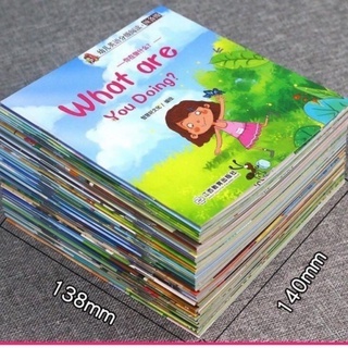 60Books Kids Early Reading Story Books Full Color Coated Paper Bedtime learning books for kids