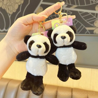 0911YWJJ Genuine Panda Doll Ornaments Plush Toy Bag Pendant Couple Keychain Little Doll Gift Doll K8FT