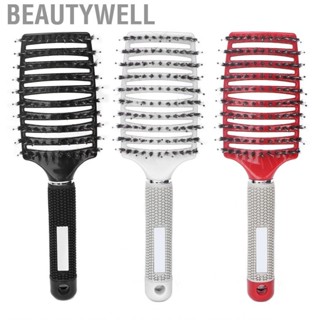 Beautywell Hair Detangler Brush  Reduce Frizz Wet Faster Blow Drying Curved Vented for Dry Curly Thick Straight