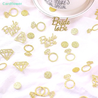 &lt;Cardflower&gt; แหวนเพชร สีโรสโกลด์ สําหรับหมั้น งานแต่งงาน ปาร์ตี้ 100 ชิ้น