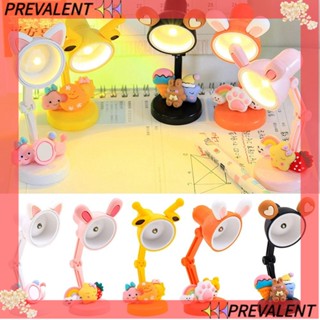Preva โคมไฟตั้งโต๊ะอ่านหนังสือ ลายการ์ตูน ปรับได้ พร้อมคลิปหนีบ ของขวัญ