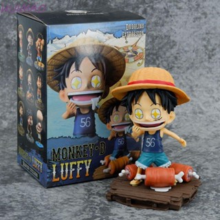 Huimao โมเดลฟิกเกอร์ PVC รูป Luffy Monkey D Luffy ขนาด 14 ซม. ของเล่นสะสม สําหรับตกแต่งบ้านตุ๊กตา