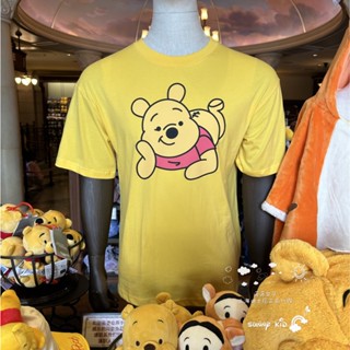 เสื้อยืดแขนสั้น พิมพ์ลายการ์ตูน Disney Domestic Daigou Winnie the Pooh สําหรับผู้ใหญ่