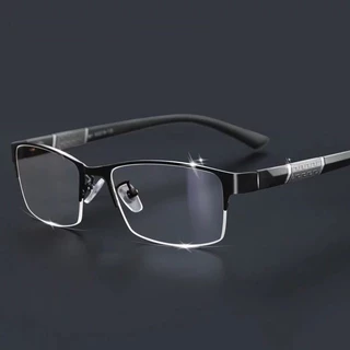 👓แว่นตาแฟชั่น👓 -50~600° แว่นตาสายตาสั้น ป้องกันแสงสีฟ้า กรอบแว่นตาครึ่งขอบ แฟชั่นสไตล์เกาหลี 071
