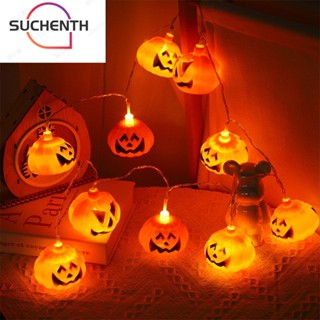 Suchenth สายไฟ Led รูปฟักทองฮาโลวีน ใช้แบตเตอรี่ แบบพกพา สําหรับตกแต่งสวนอีสเตอร์ DIY